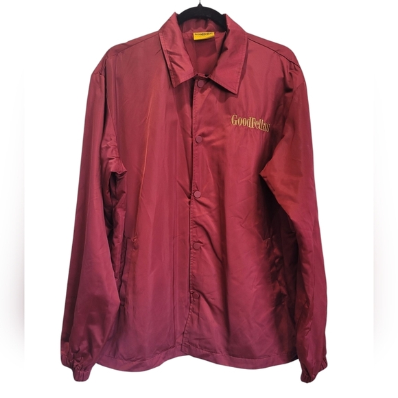 Large Vintage GOODFELLAS Movie Cherry Red Lightweight Windbreaker Jacket - Picture 3 of 10